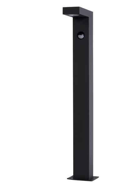 Lucide TEXAS-IR luz baliza LED 7W 3000K IP54 con sensor de movimiento y día/noche Gris Oscuro