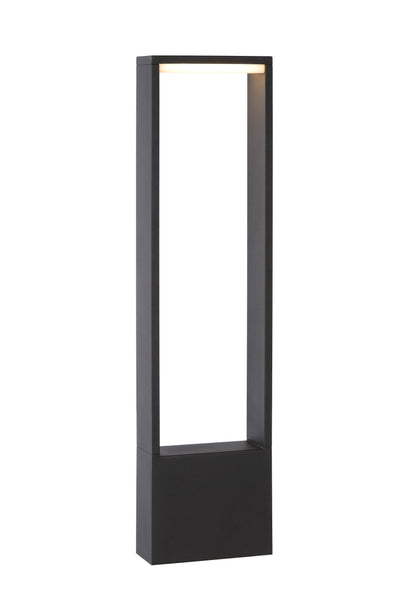 Lucide GOA luz de bolardo LED 10W 3000K IP54 Gris Oscuro iluminación exterior de jardín