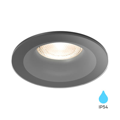Foco empotrado LED Braytron 7W IP54 Aluminio Negro recorte 89mm 70mm iluminación interior