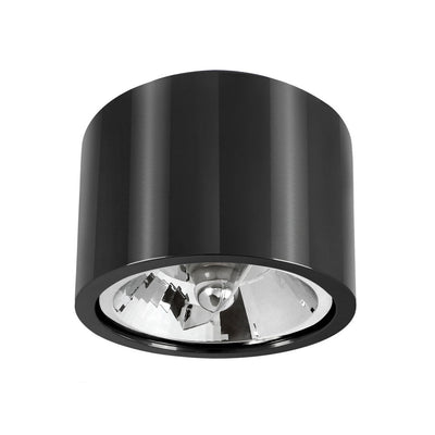 Foco empotrable LED de techo Spectrum CHLOE GU10 AR111 Negro redondo IP20 carcasa de aluminio para uso interior