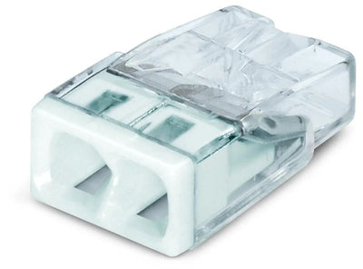 Conector LED WAGO 2 vías 0.5-2.5mm² 2273-202, IP20, 220-240V, CE RoHS, bloque de conexión compacto 100uds
