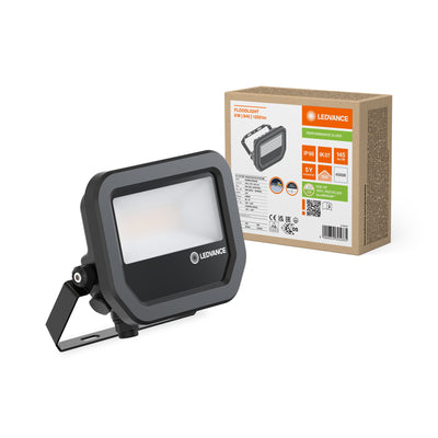 Proyector LED Aluminio Negro 8W 1200 lúmenes 4000K IP66 haz simétrico