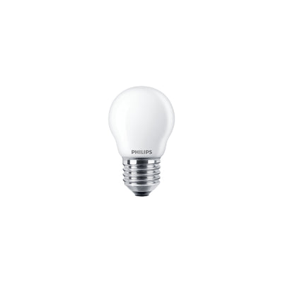 Bombilla Philips CorePro LED P45 E27 4.3W 2700K Blanco Cálido 470 lúmenes no regulable vidrio mate