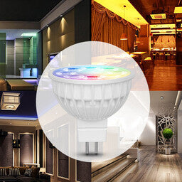 Miboxer Foco LED MR16 4W RGB+CCT, RF 2.4 GHz, lámpara regulable de sustitución para tu sistema de iluminación inteligente