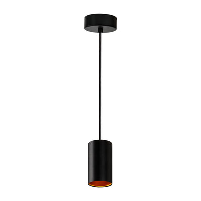 Lámpara colgante LED GU10 Spectrum negra con dorado, IP20, 4000K, carcasa de aluminio duradera, 250V, iluminación interior ideal