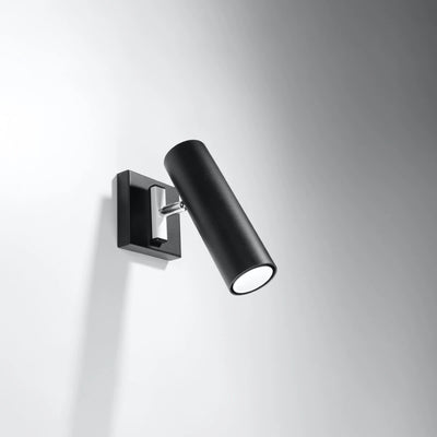 Lámpara de pared LED Sollux Lighting DIREZIONE Negra, Aluminio, IP20, 220-240V, 50W máx, CRI 80, CE RoHS