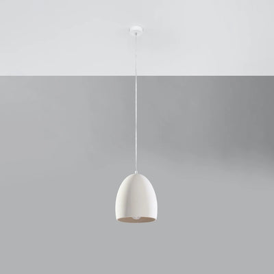 Lámpara colgante de cerámica Sollux Lighting Flawiusz, compatible con LED, IP20, 220-240V, 50W máx, acabado Oro Mate