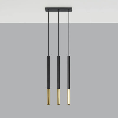 Lámpara colgante LED Sollux Lighting Negro Oro MOZAICA, 3 x casquillo G9, IP20, Aluminio, CE RoHS