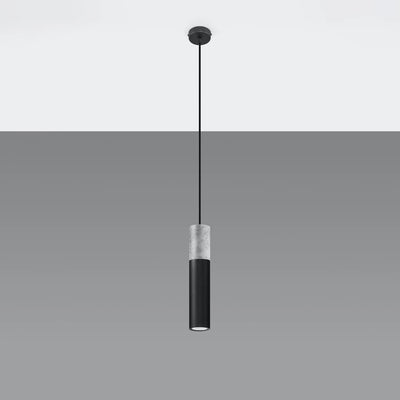 Sollux Lighting lámpara colgante LED Borgio Hormigón Negro, 1x GU10, IP20, 220-240V, CE RoHS