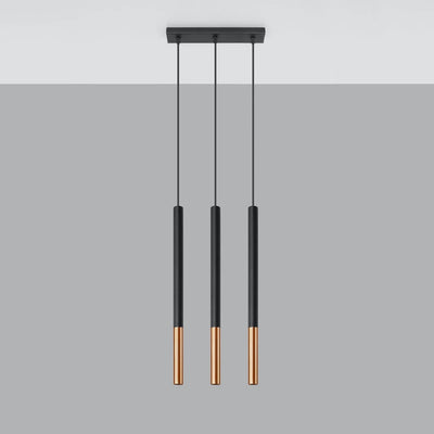 Sollux Lighting lámpara colgante LED MOZAICA Negro Cobre, 3xG9, 220-240V, IP20, Aluminio, CE RoHS