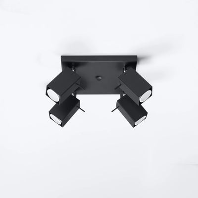 Sollux Lighting MERIDA foco de techo LED Negro, 4xGU10, IP20, aluminio, CE RoHS, 220-240V