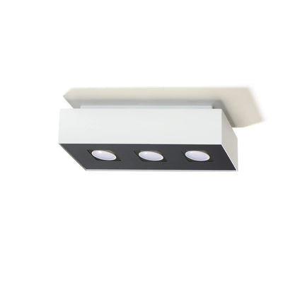 Sollux Lighting MONO 3 Foco LED de techo, Blanco, Aluminio, IP20, 220-240V, CRI 80, CE RoHS