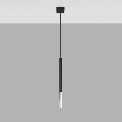 Lámpara colgante LED Sollux Lighting MOZAICA Cromo Negro, casquillo G9, IP20, altura 1000mm, certificada CE