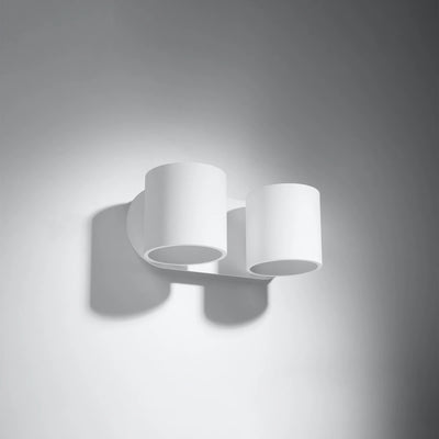 Aplique de pared Sollux Lighting ORBIS 2 compatible con LED, IP20, 220-240V, acabado en aluminio dorado mate, CE RoHS