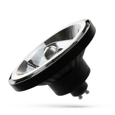 Spectrum LED AR111 GU10 230V 12W 4000K Blanco Neutro 1100 lúmenes Haz 15° Carcasa Negra Garantía 5 Años
