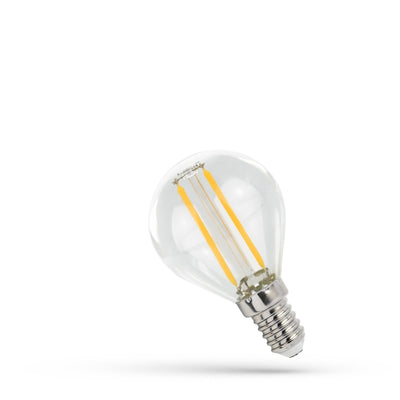 Bombilla Esférica LED Spectrum G45 E14 1W 230V 2700K Blanco Cálido Vidrio Transparente No Regulable Interior