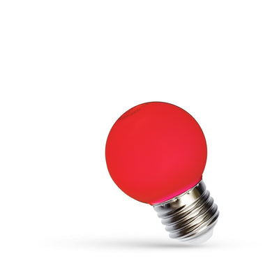 Esfera LED Spectrum G45 E27 1W Roja 230V Haz 270° CRI80 No Regulable Bombilla Interior