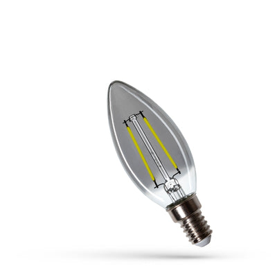Bombilla Spectrum LED Vela C35 E14 3W 230V 4000K 150 lúmenes ángulo de haz 300° no regulable blanco neutro