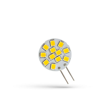 Bombilla Spectrum LED G4 12V 1.2W 160 lúmenes 3000K Blanco Cálido no regulable para iluminación interior