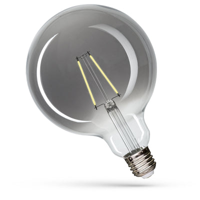 Esfera LED Spectrum G125 E27 230V 4.5W 4000K Blanco Neutro Filamento COG Vidrio Ahumado Iridiscencia Negra