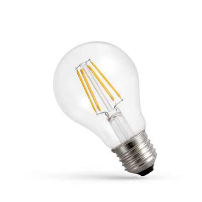 Bombilla Spectrum LED GLS A60 E27 4W 2700K blanco cálido vidrio transparente 450 lúmenes 230V no regulable
