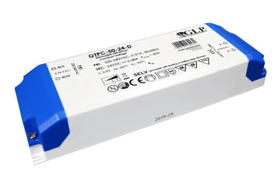 Adaptador de corriente LED GLP 24V 50W 2.08A, IP20, certificado CE RoHS, controlador fiable para iluminación LED 24V