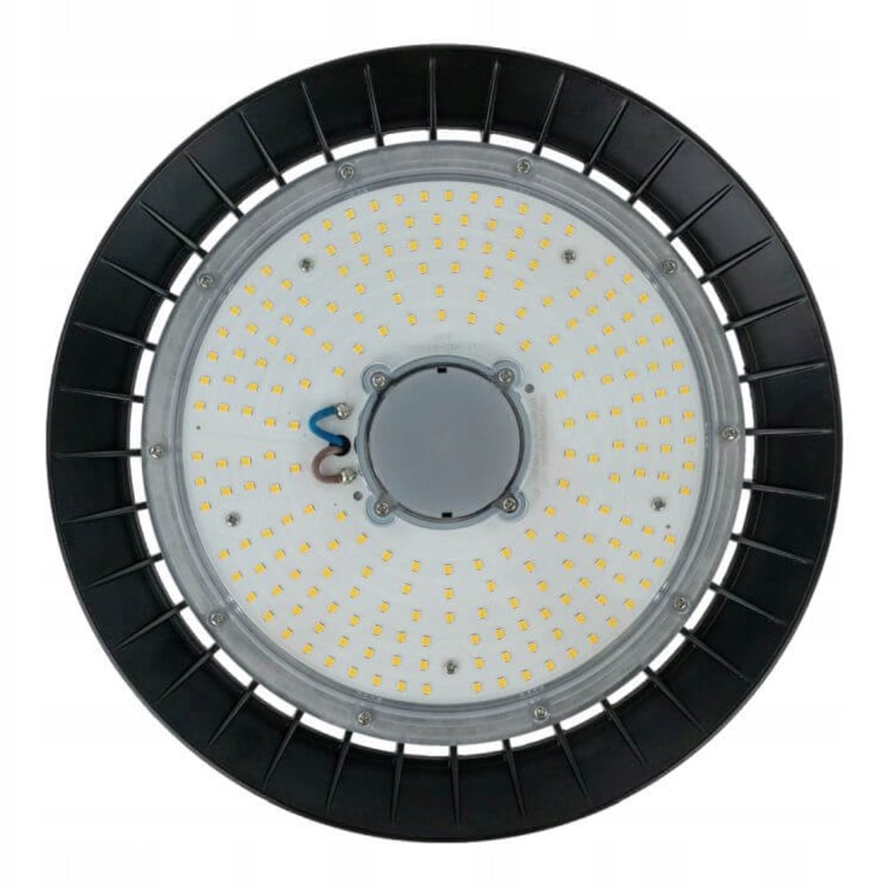 Tsong LED High Bay UFO 100W 15000 lúmenes regulable 1-10V 3000K CRI 80 Chip Philips IP20 CE RoHS Negro