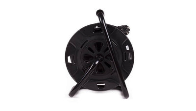 Carrete de cable Technik 15m, 4 tomas con toma de tierra, 3x1.5mm² Negro, 220-240V, certificado CE RoHS