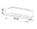 Plafondspot MONO 3 white LED lamp with 50W max wattage