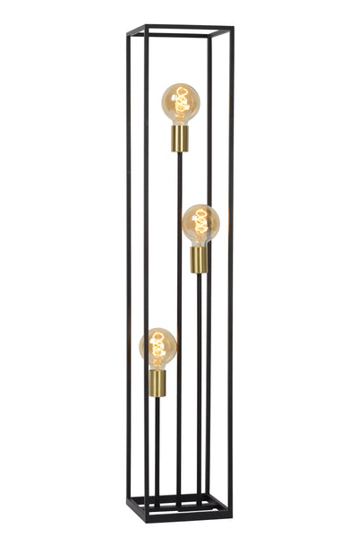 Lucide RUBEN floor lamp, 3xE27 sockets, 220-240V, IP20, Metal Matt Black, Retro style, 1200mm height