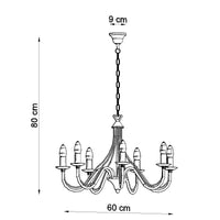 Kroonluchter MINERWA 7 LED lamp by Sollux Lighting 50W, 220-240V, CRI 80-89, IP20, matte gold