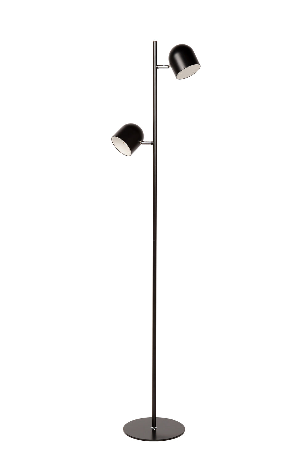 Lucide SKANSKA floor lamp, LED 2x5W 3000K, touch dimmable, rotatable head, modern Black metal, 1410mm height