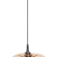 Led hanglamp hout mandelino e27 socket, 115mm height, 13mm width, mat goud aluminum