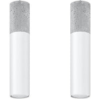 Lámpara colgante LED Sollux Lighting Borgio 2 de hormigón blanco 2 GU10 40W