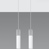 Lámpara colgante LED Sollux Lighting Borgio 2 de hormigón blanco 2 GU10 40W