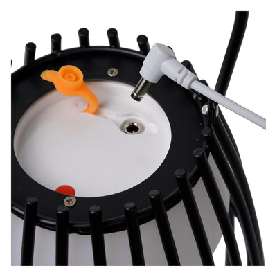 Lámpara de mesa LED recargable Lucide FJARA, regulable en calidez 2800K-3200K, IP44 interior exterior Negro ×17.5cm