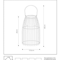 Lucide FJARA rechargeable LED table lamp, dim to warm 2800K-3200K, IP44 outdoor indoor Black Ø17.5cm