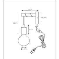 Aplique de pared infantil Lucide POLA, 1xE27, acabado en azul, diseño redondo moderno, 220-240V, IP20