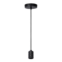 Lámpara colgante Lucide JOVA Negro y Oro, casquillo 1xE27, altura ajustable, diseño de metal, colgante interior IP20