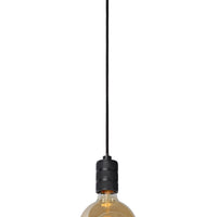 Lámpara colgante Lucide JOVA Negro y Oro, casquillo 1xE27, altura ajustable, diseño de metal, colgante interior IP20
