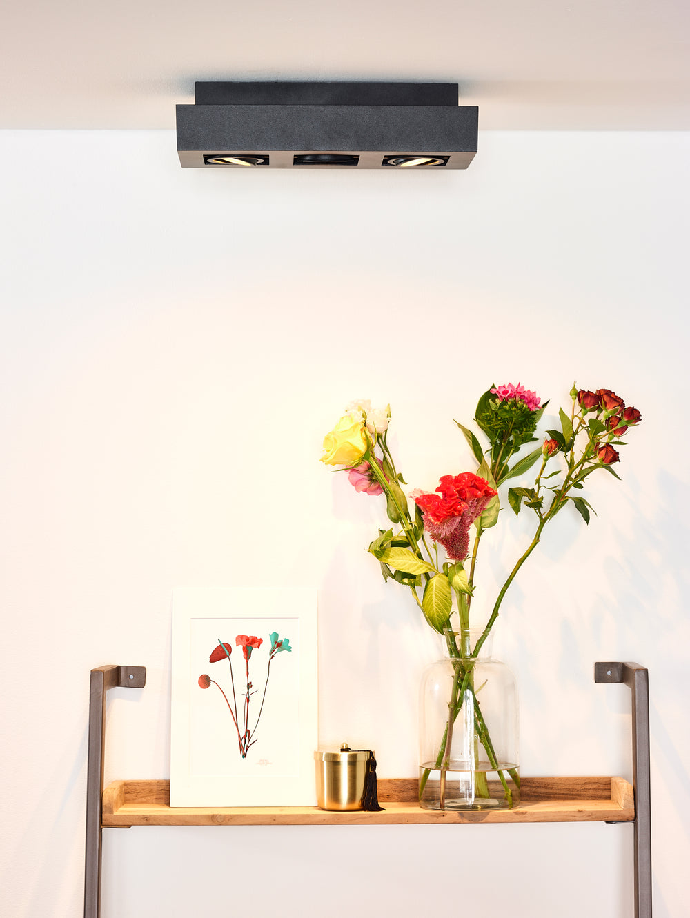 Spot LED de techo Lucide XIRAX, 3x5W GU10, dim to warm 2200K-3000K, IP20, aluminio Negro Arena