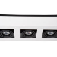 Lucide XIRAX LED ceiling spotlight, 3x5W GU10, dim to warm 2200K-3000K, IP20, White aluminium