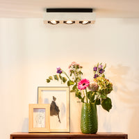 Lucide XIRAX LED ceiling spotlight, 3x5W GU10, dim to warm 2200K-3000K, IP20, White aluminium