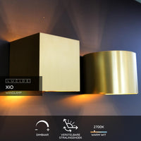 Lucide XIO lámpara de pared LED regulable G9 1x4W 2700K haz ajustable IP20 Latón Dorado Mate