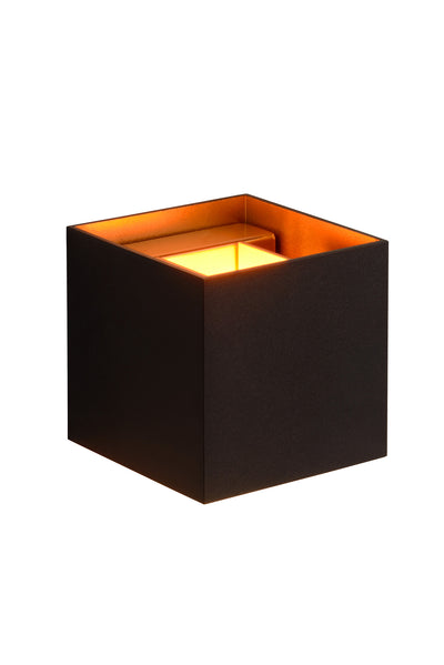 Lucide XIO aplique LED regulable G9 1x4W 2700K ángulo de haz ajustable diseño cuadrado moderno en negro