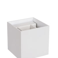 Lucide XIO LED wall light, dimmable G9 4W 2700K, adjustable beam angle, square aluminium White, IP20