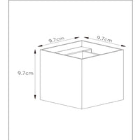 Lucide XIO LED wall light, dimmable G9 4W 2700K, adjustable beam angle, square aluminium White, IP20