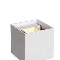 Lucide XIO LED wall light, dimmable G9 4W 2700K, adjustable beam angle, square aluminium White, IP20