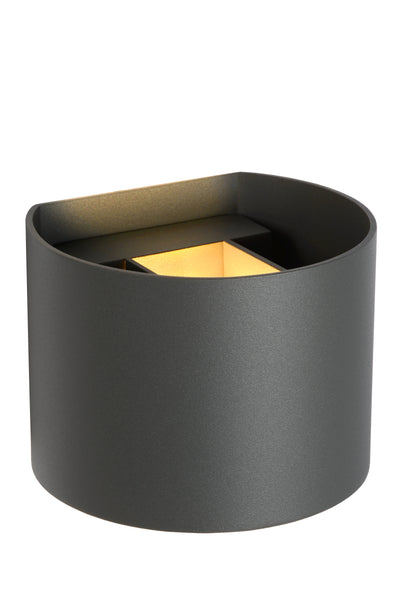 Lucide XIO lámpara de pared LED, regulable G9 3.5W 2700K, ángulo de haz ajustable, aluminio moderno Gris Oscuro
