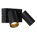 Aplique de pared Lucide TAYLOR con 2xGU10, sensor de movimiento IP54, foco moderno de exterior en aluminio negro arena